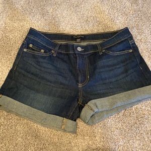 Banana Republic Dark Denim Cuffed Shorts, Size 25